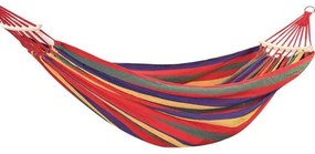 Hamac Multicolor Simplu (1 persoana), 190 x 80 cm, cu bara de 40 cm - ROSU
