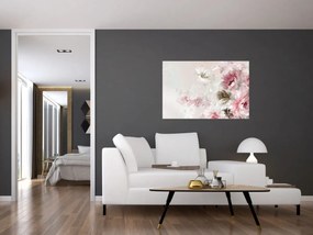 Tablou - Pictura flori roz (90x60 cm)