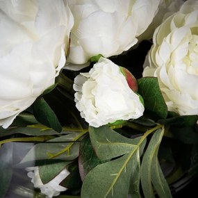 Aranjament floral elegant, design LUX ETERNITY ROUND PEONY WHITE
