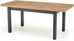 Masa extensibila TIAGO, stejar/negru, 140/220x80x76 cm