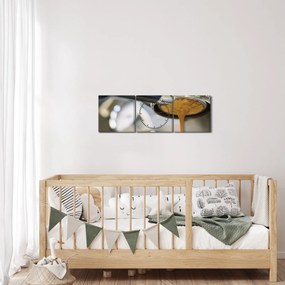 Tablou - espresso (cu ceas) (90x30 cm)