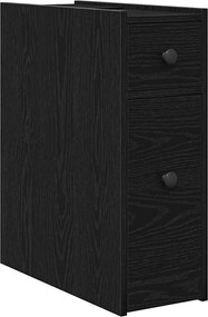 vidaXL Set de mobilier pentru baie Stejar Negru 80 x 18 x 60 cm