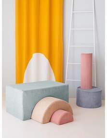 Teren de joacă din spumă verde mentă 3 buc. din catifea reiată înălțime 37 cm 75x49 cm Rainbow Montessori – Wigiwama