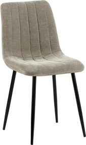 Scaun JET, grej/negru, stofa clasica/metal, 44x54x88 cm