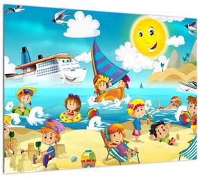 Tablou -Ziua la plajă (70x50 cm)