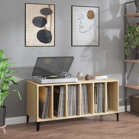 vidaXL Dulap pentru discuri stejar sonoma 100x38x48 cm, lemn prelucrat