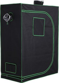 Outsunny Cort Hidroponic pentru Cultivare din Oxford 600D cu 3 Prize de Aer Reglabile și Fereastră, 120x60x150 cm, Negru | Aosom Romania