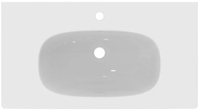 Lavoar incastrat alb lucios 83 cm, dreptunghiular, Ideal Standard Tesi Alb lucios, 825x450 mm