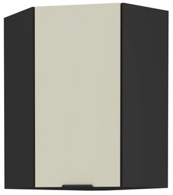 Dulap de colt superior, casmir negru, ARAKA 60x60 GN-90 1F