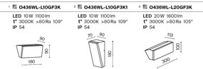 Aplica LED pentru exterior IP54 Brick