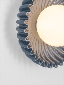 Aplica decorativa ceramica blue gri, sticla alb, PETEL