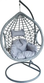 Scaun suspendat gri NORVIA cu suport