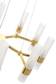 Lustra suspendata design mimimalist Tub 10 auriu