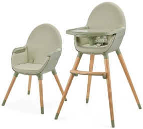 KINDERKRAFT - Scaun de masă pentru copii 2în1 FINI2 fag/verde