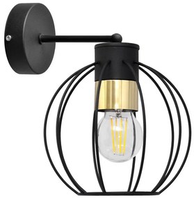 Lampă de perete STARLIGHT 1xE27/15W/230V neagră/aurie