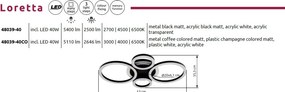 Plafoniera LED design circular LORETTA cafenie