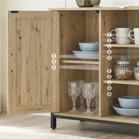 Comoda TAYLOR ARTISAN cu rafturi deschise, 100x70cm