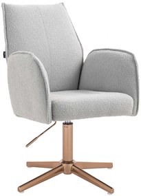 HR280CROSS Scaun Gri Boucle cu Bază Aurie