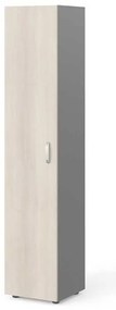 Dulap înalt Manager 39,9 x 42,2 x 196,5 cm, stânga, salcâm deschis / gri
