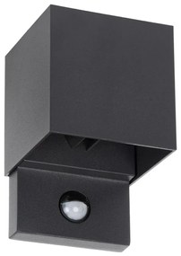 Kanlux 28994 - Aplica LED de exterior cu senzor REKA, 7W, 230V, IP54, antracit