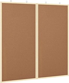 vidaXL Tablă de Anunțuri Maro 80 x 80 x 1.4 cm Lemn masiv de pin