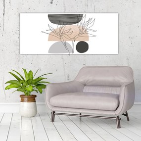 Tablou - Linie de artă flori N⁰2 (120x50 cm)