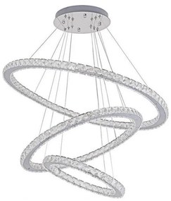 Lustră LED dimabilă pe cablu LED/210W/230V 3000-6500K argintiu + telecomandă