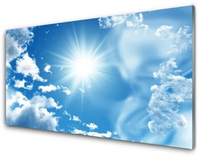 Tablouri acrilice Cerul Soare Peisaj Alb Albastru