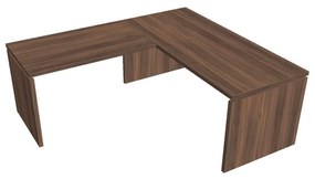 Masă ergonomica Verno 180 x 200 cm, stânga, nuc