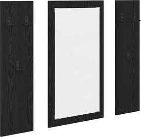 vidaXL Răcător de paltoane montat pe perete Pe perete Stejar Negru