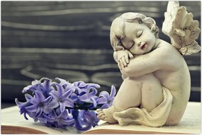 Tablou - Înger cu floare (90x60 cm)