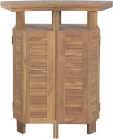 Set bar exterior din lemn de tec, masă bar și 2 scaune, finisaj natural, „Cebu”