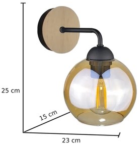 Aplică MELLE WOOD 1xE27/60W/230V