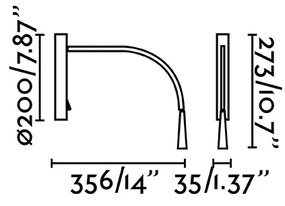 Aplica moderna cu reader FLIN LED White 64318