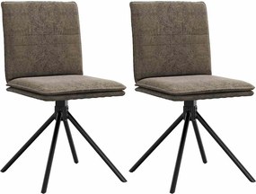 vidaXL Scaun de sufragerie din piele sintetică gri închis