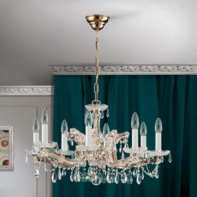 Candelabru de lux cristal Swarovski Maria Theresia-A 8L 24K gold plated