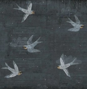 Fototapet, Concrete Art, Night Swallow, Rebel Walls