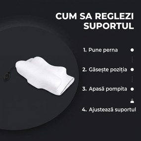 Perna cervicala ortopedica CERVI-SAN Ortho, inaltime reglabila, memory foam, husa lavabila