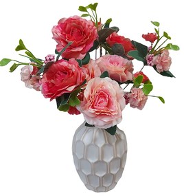 Trandafiri artificiali Amelie, Roz, 45cm