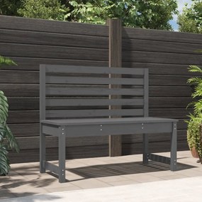 vidaXL Bancă de grădină, gri, 109 cm, lemn masiv de pin
