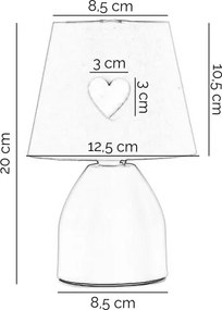 Veioză pentru copii ONLY TITTA 1xE14/6W/230V 20 cm roz