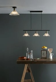 Där Lighting BOY0175 - Plafonieră BOYD 1xE27/60W/230V Ø 25 cm alamă/sticlă clară