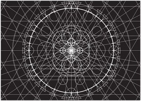 Tablou - Abstracție cu ceas (70x50 cm)