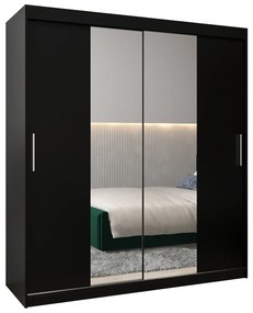 Dulap de haine 180 cm Toki 1 (negru mat + negru mat). 1064920