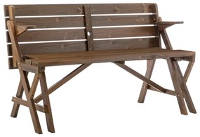 Masă/banc de grădină, 2in1, maro, ZAGIR