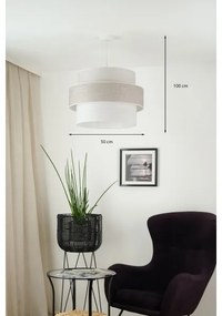 Lustră pe cablu Brilagi DOVER SPACE 1xE27/15W/230V d. 50 cm gri/crem