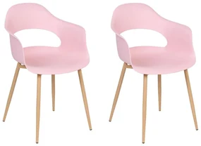 Set 2 buc scaune de sufragerie Unika (roz) . 1076298