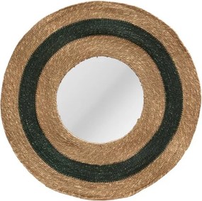 Oglinda de perete din iuta naturala D60cm Reed