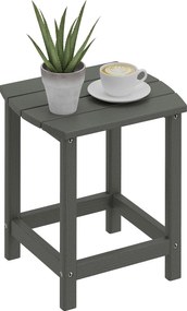 Outsunny Masă de grădină, masă de balcon rezistentă la intemperii din HDPE, masă de exterior, masă de camping pentru grădină terasă balcon 48x37x46 cm Gri | Aosom Romania