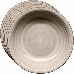 Set 6 farfurii adânci Mäser Bel Tempo 21.5 cm,  taupe
